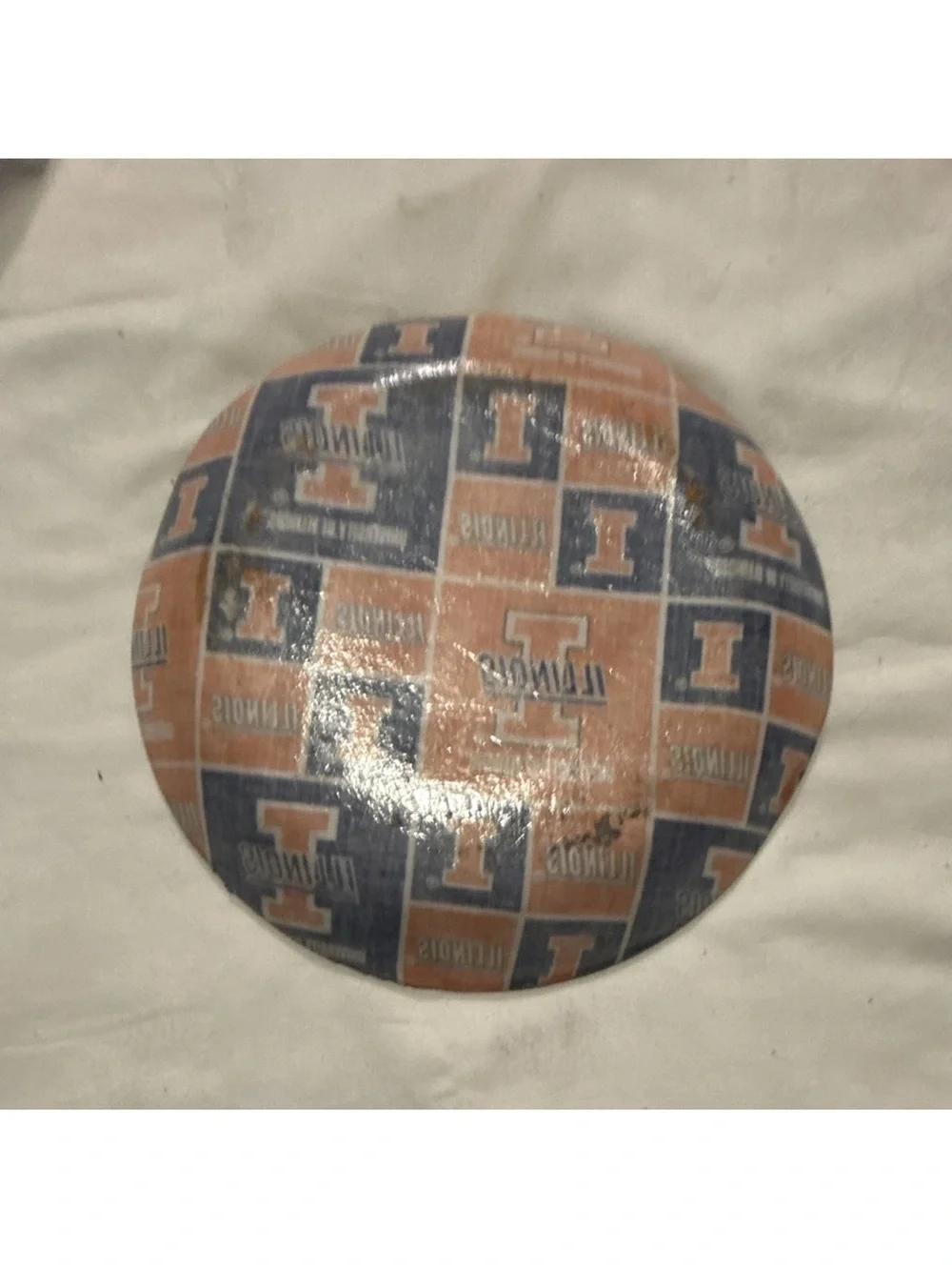 Blue & Orange Illini Logo Plate